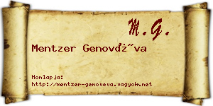 Mentzer Genovéva névjegykártya